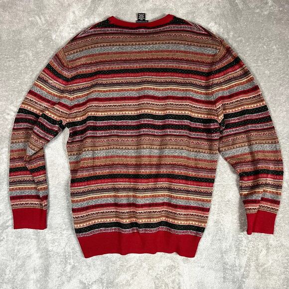 Jos A Bank Sweater Men's XXL Lambs Wool Gingerbread Holiday Old Money - Picture 5 of 8